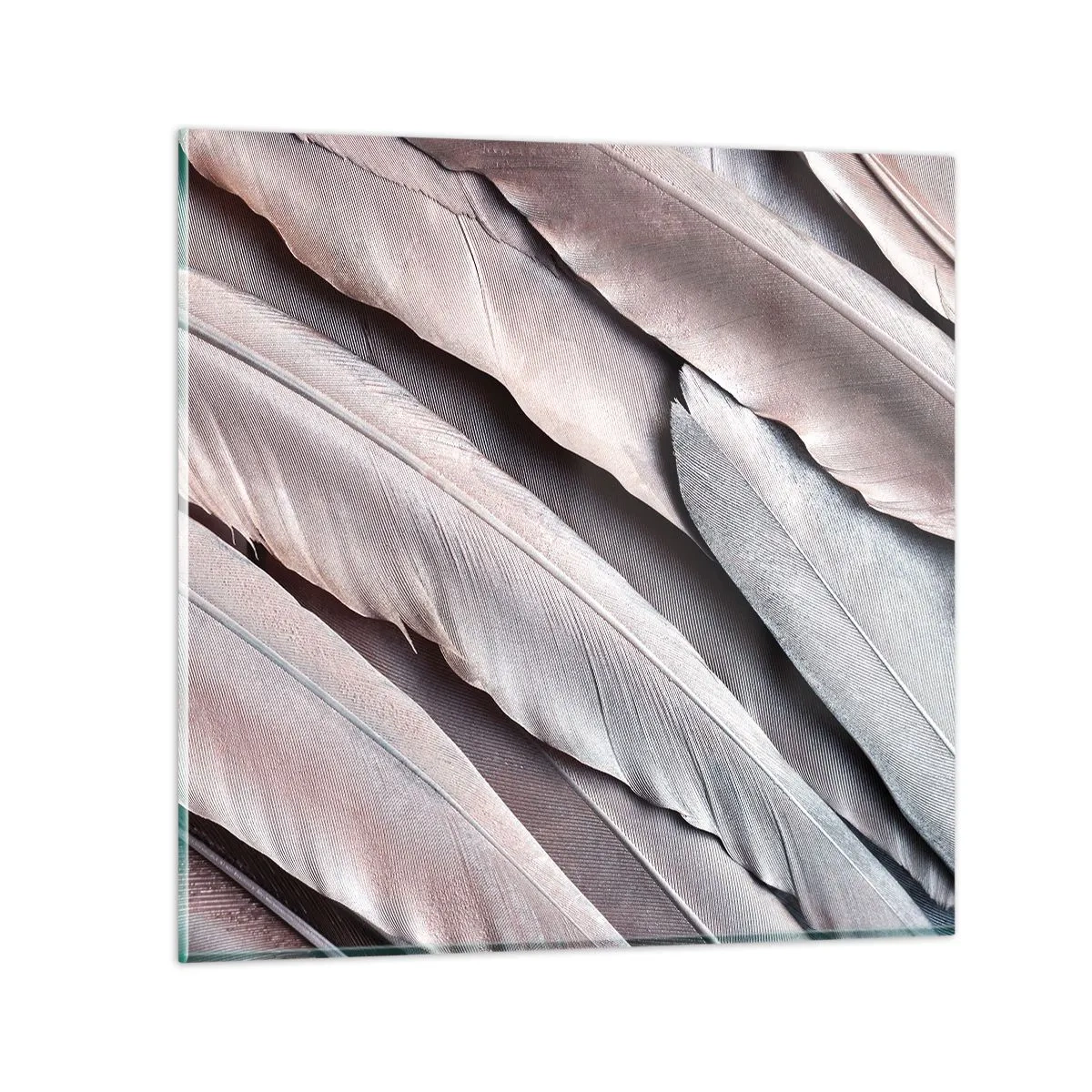 Tablou pe sticlă - Argintul roz - 40x40 cm
