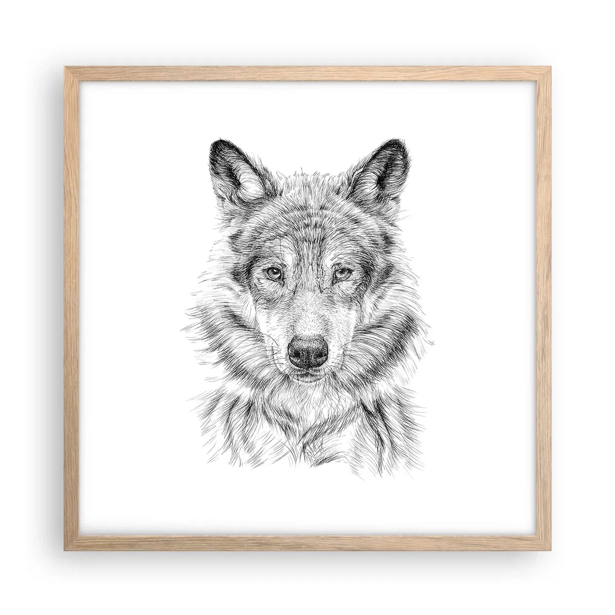 Poster în ramă de stejar deschis - Un lider înnăscut - 50x50 cm