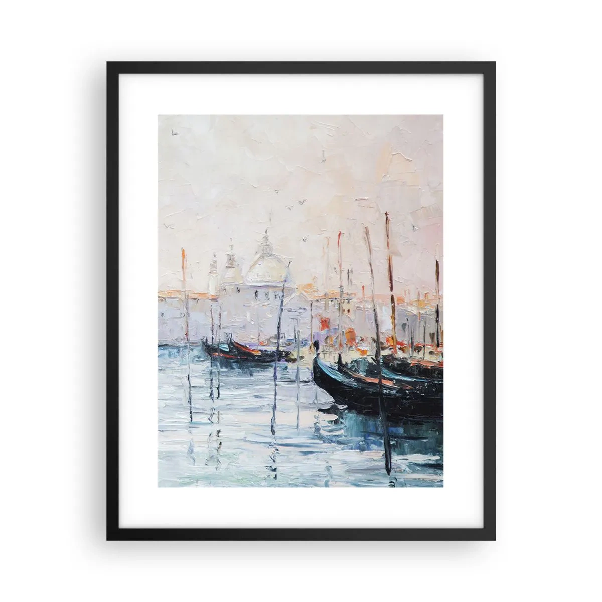 Poster în ramă neagră - În spatele apei, în spatele ceții - 40x50 cm