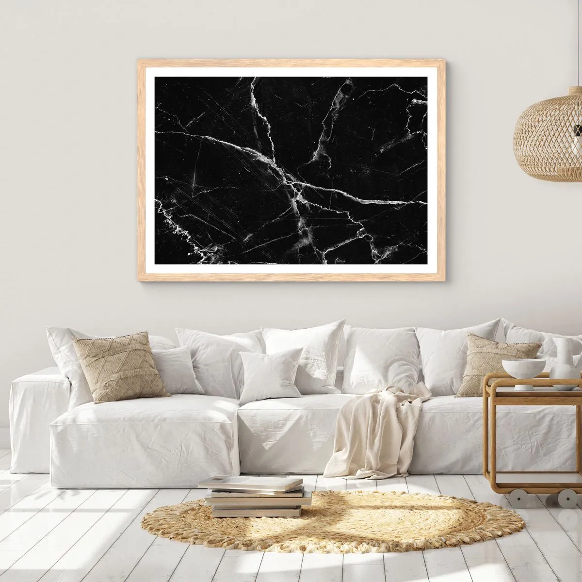 Poster în ramă de stejar deschis - Viața secretă a unei pietre - 70x50 cm