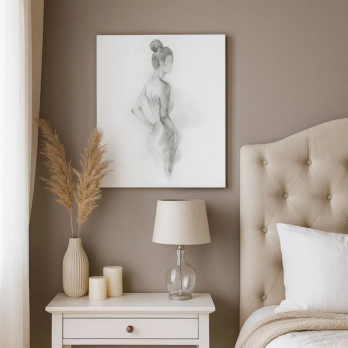 Tablou pe pânză - Frumoasă ca o pictură - 30x30 cm