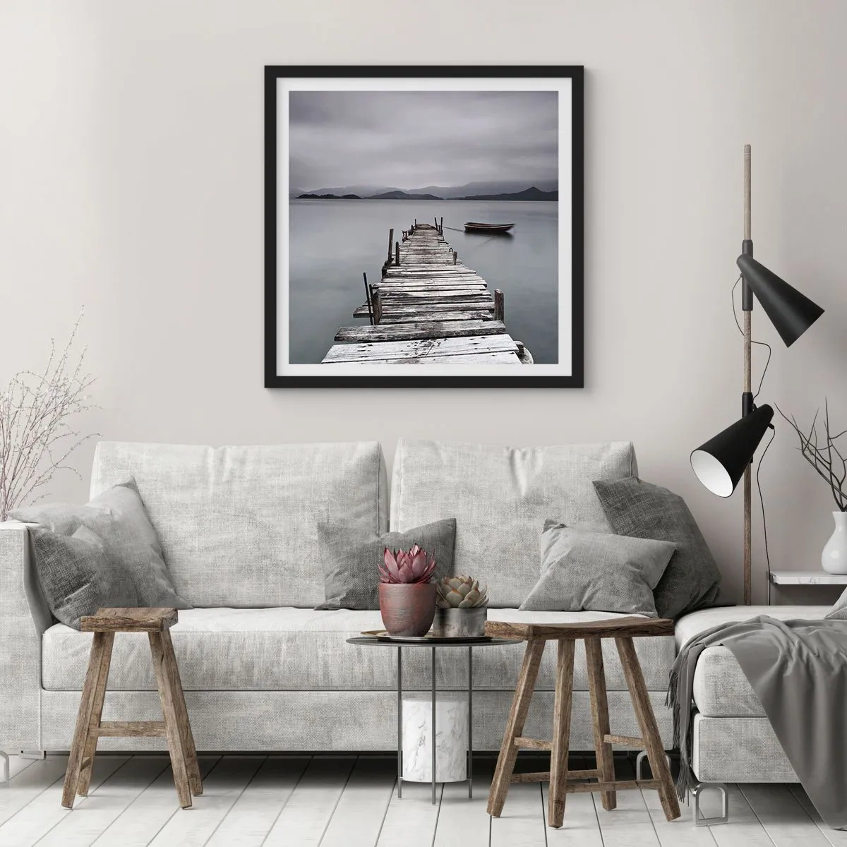 Poster în ramă neagră - Poți pleca mâine - 30x30 cm