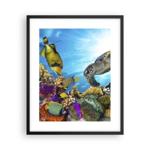 Poster în ramă neagră - Promenada de corali - 40x50 cm