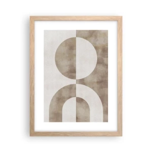 Poster în ramă de stejar deschis - Similitudini și diferențe - 30x40 cm