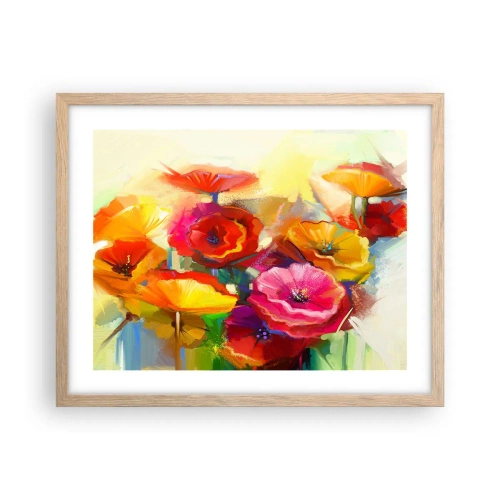 Poster în ramă de stejar deschis - Nu numai roșu - 50x40 cm