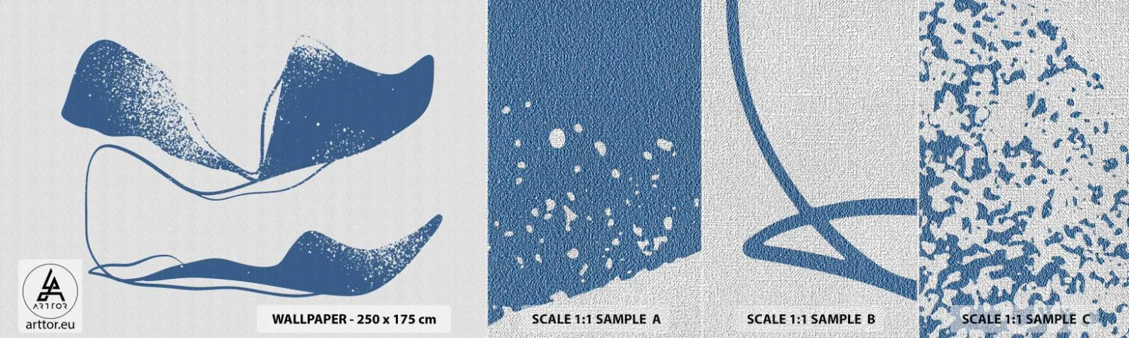 Mostră tapet Premium Canvas - Abstracție înaripată - Minimalism, Abstracția, Bucată - 100x30 cm