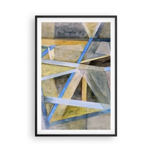 Poster în ramă neagră - Drept sau de-a curmezișul? - 61x91 cm
