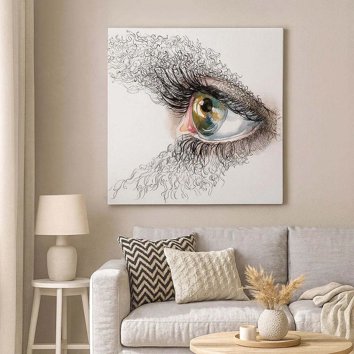 Tablou pe pânză - Privește direct în suflet - 30x30 cm