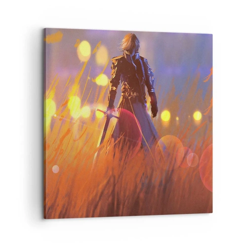 Tablou pe pânză - Cavalerul greșit - 60x60 cm