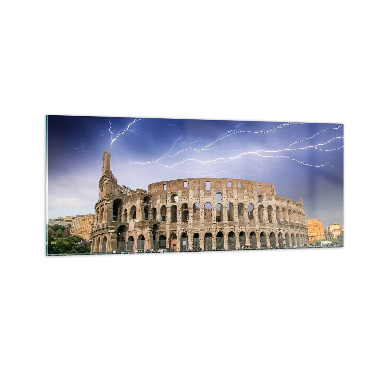 Tablou pe sticlă - Arena de luptă - 100x40 cm