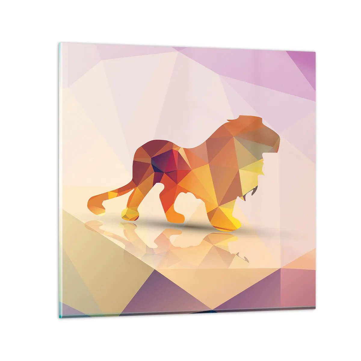 Tablou pe sticlă - Regele diamantat - 50x50 cm