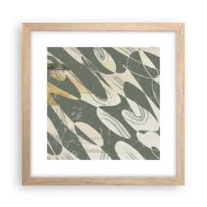 Poster în ramă de stejar deschis - Abstracție ritmică - 30x30 cm