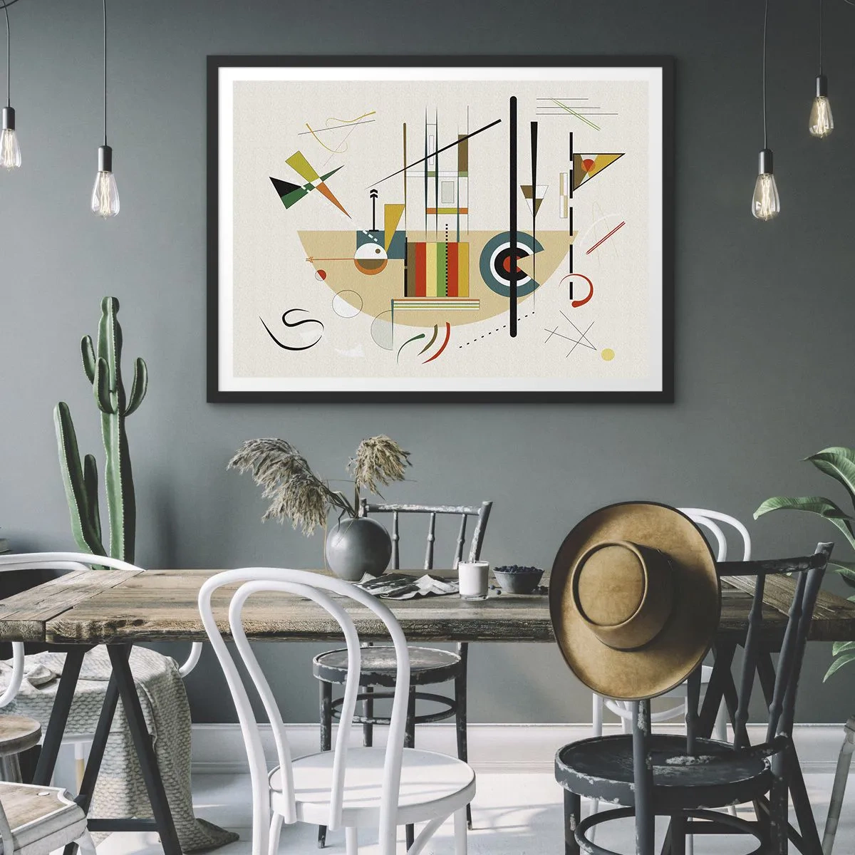 Poster în ramă neagră - Și lumea râde - 70x50 cm