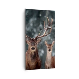 Tablou pe pânză - Stăpânul pădurii și soția sa - 65x120 cm