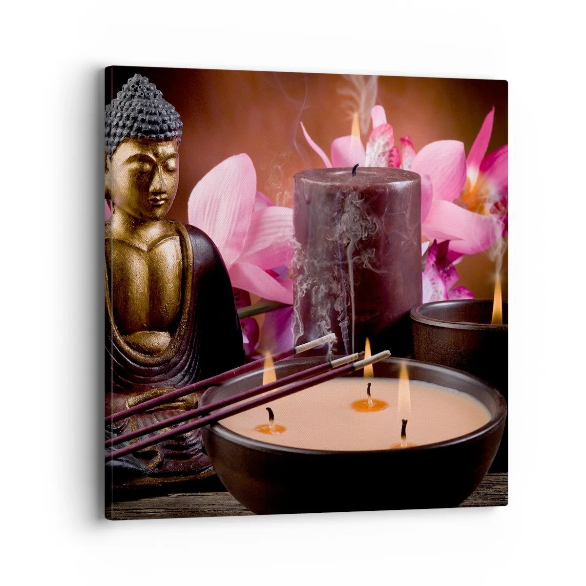 Tablou pe pânză - Eliberați mintea, calmați corpul - 40x40 cm