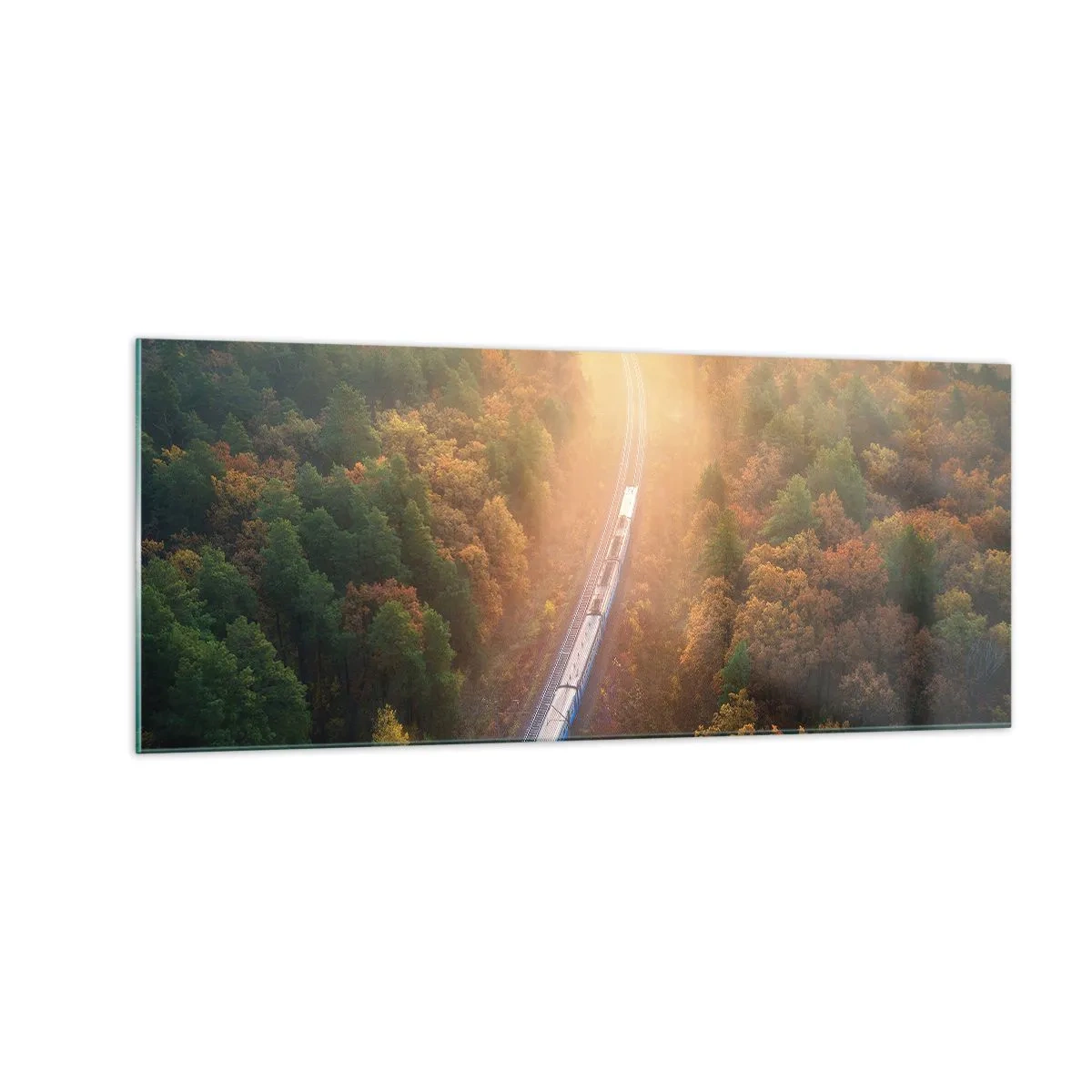 Tablou pe sticlă - Călătorie de toamnă - 100x40 cm