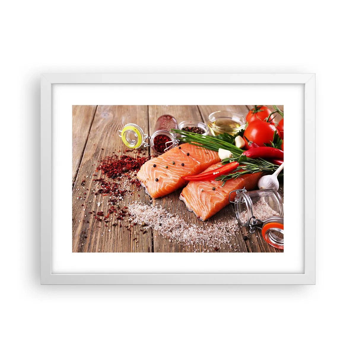 Poster în ramă albă - O aventură norvegiană în bucătărie - 40x30 cm