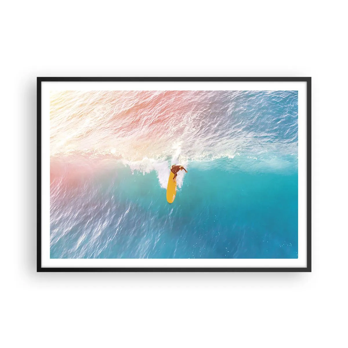 Poster în ramă neagră - Călărețul oceanului - 100x70 cm