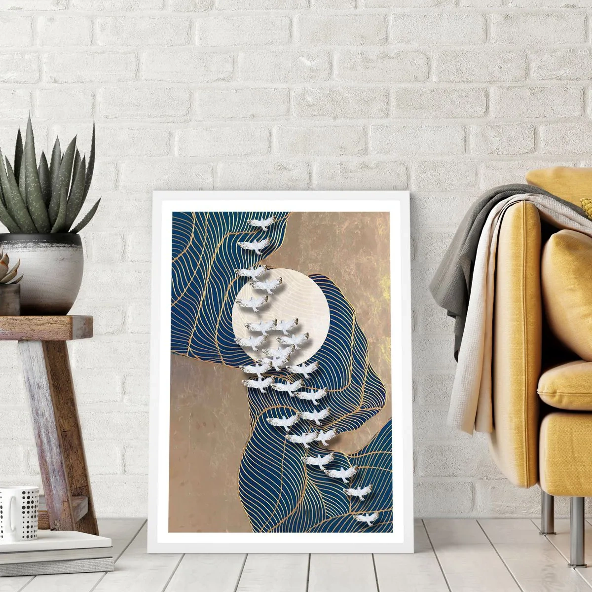 Poster în ramă albă - Libertate, rătăcire, comunitate - 40x50 cm