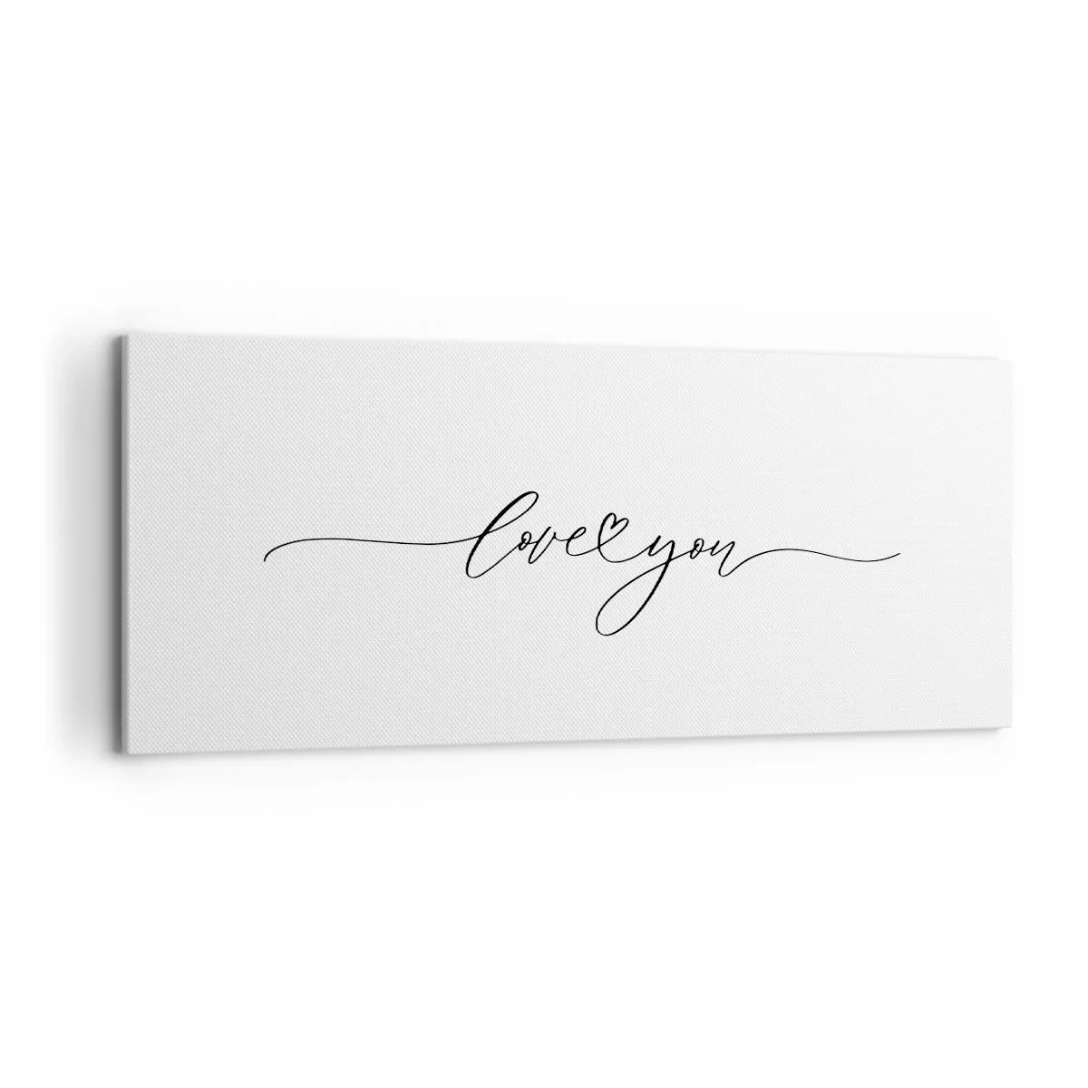 Tablou pe pânză - Negru pe alb - 120x50 cm