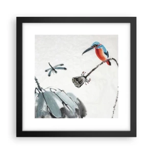 Poster în ramă neagră - Viața de pajiște - 30x30 cm