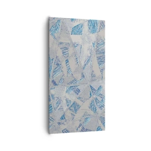 Tablou pe pânză - Într-un labirint de gri-albastru - 65x120 cm