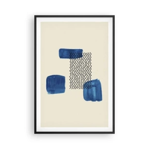 Poster în ramă neagră - Cvartet abstract - 61x91 cm