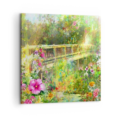 Tablou pe pânză - Podul suspinelor de primăvară - 60x60 cm