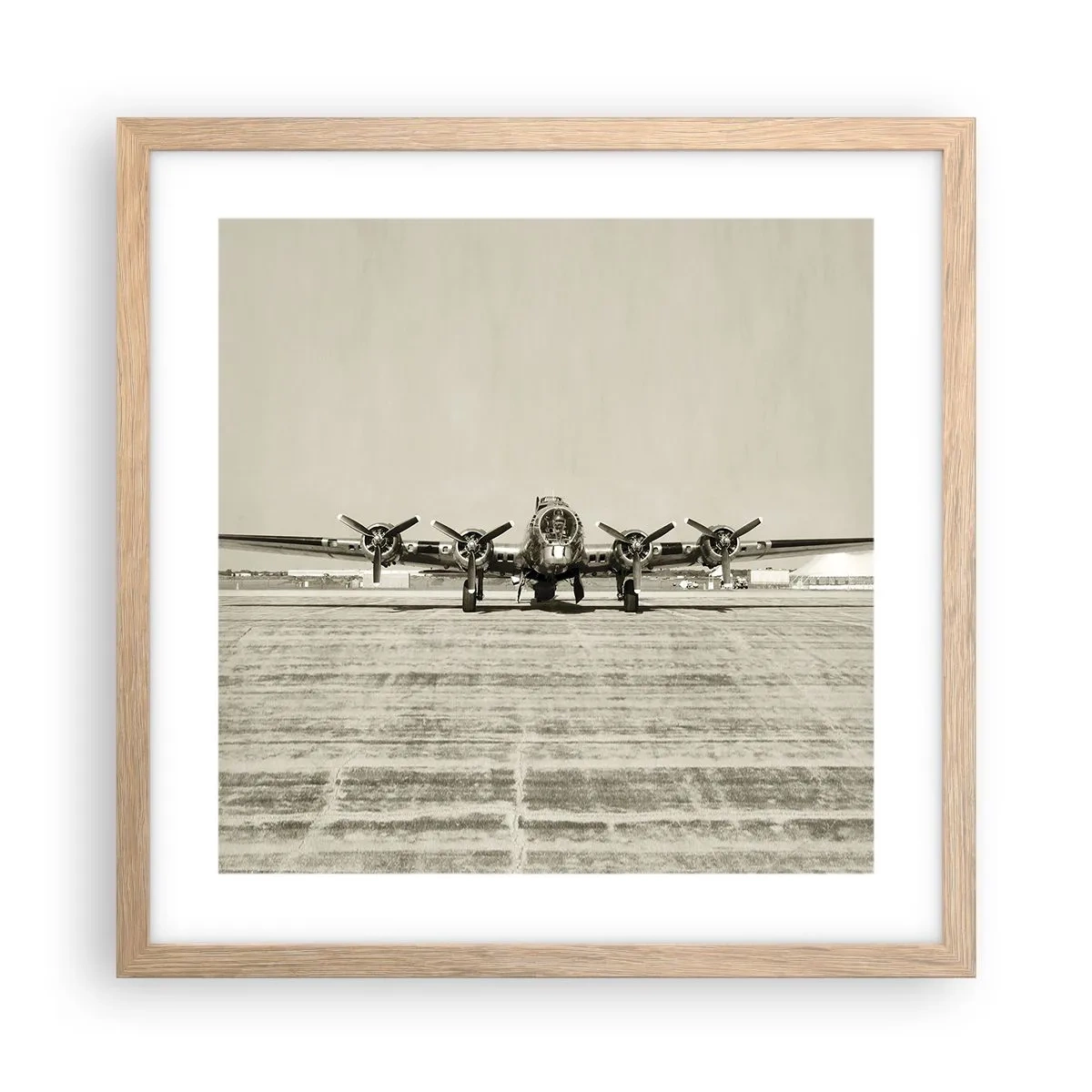 Poster în ramă de stejar deschis - Pregătit, ca întotdeauna - 40x40 cm