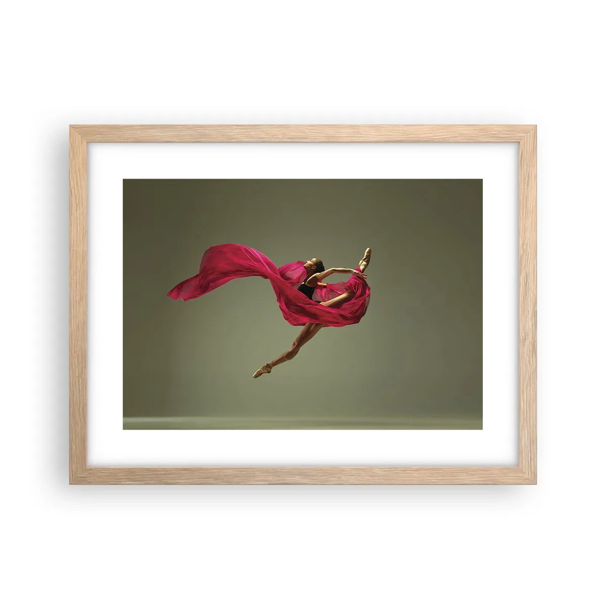 Poster în ramă de stejar deschis - Flacără dansatoare - 40x30 cm