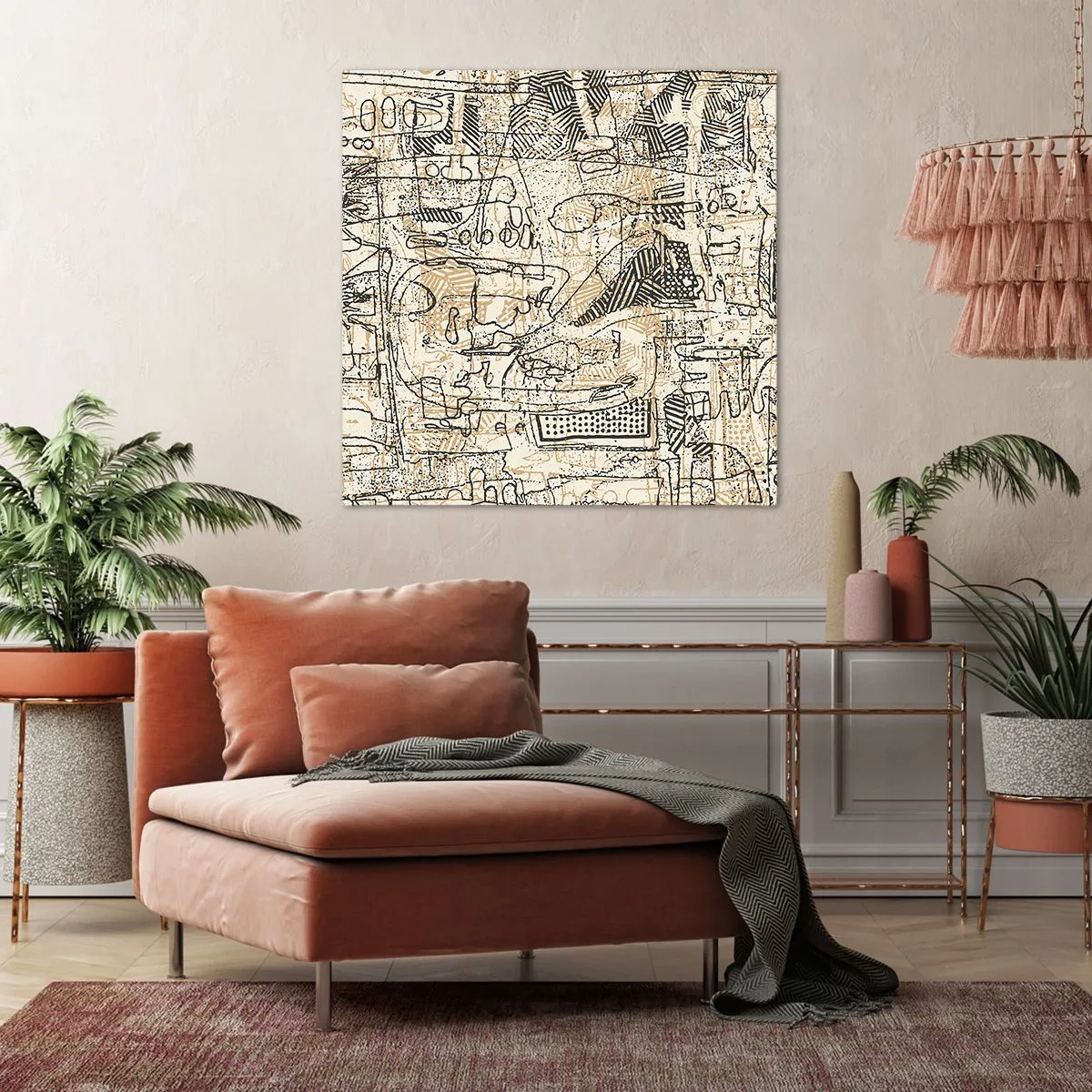 Tablou pe pânză - Așteaptă să fie descifrat - 70x70 cm