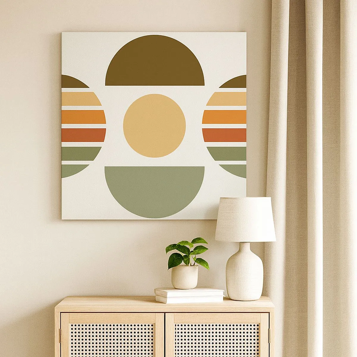 Tablou pe pânză - În culorile pământului - 30x30 cm