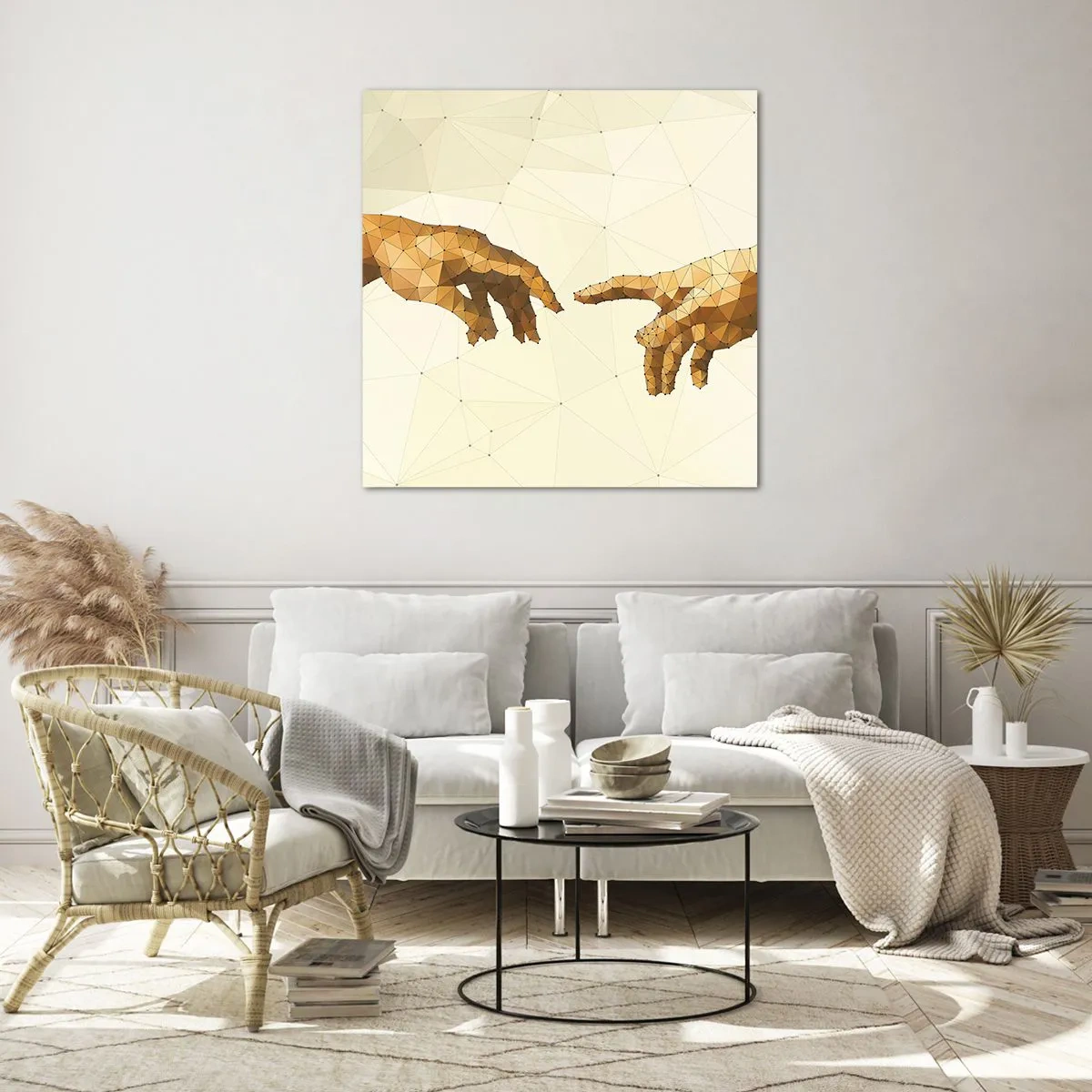 Tablou pe sticlă - Geometrie divină - 70x70 cm