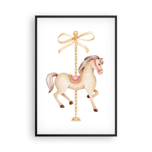 Poster în ramă neagră - Într-un trap grațios - 61x91 cm
