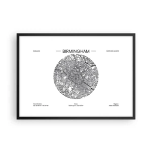 Poster în ramă neagră - Anatomia Birmingham - 70x50 cm