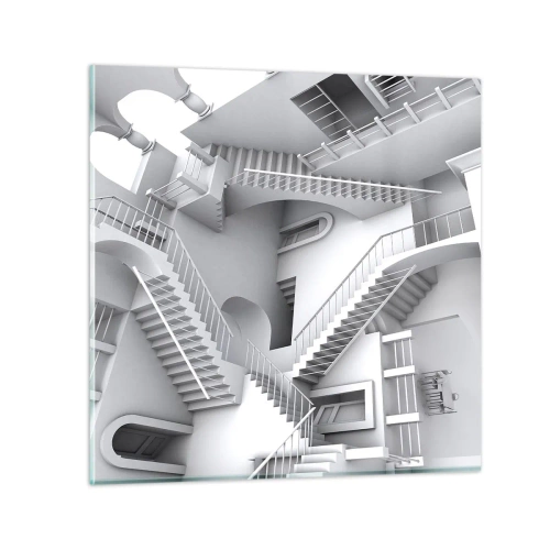 Tablou pe sticlă - Paradoxurile spațiului - 60x60 cm