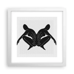 Poster în ramă albă - Suflet comun - 30x30 cm