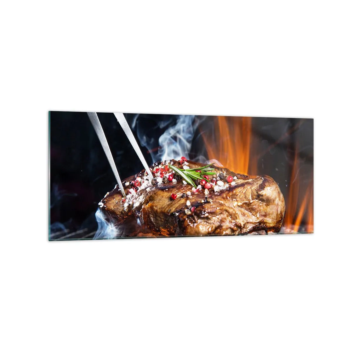 Tablou pe sticlă - Suculente și parfumate - 120x50 cm