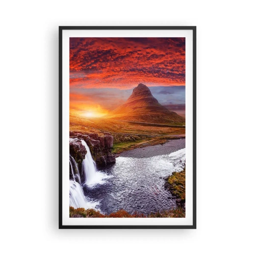 Poster în ramă neagră - Imaginea Pământului de Mijloc - 61x91 cm