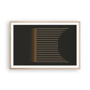 Poster în ramă de stejar deschis - Explorați întunericul - 91x61 cm