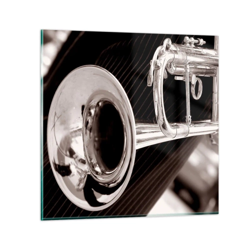 Tablou pe sticlă - O călătorie muzicală în anii `30 - 50x50 cm