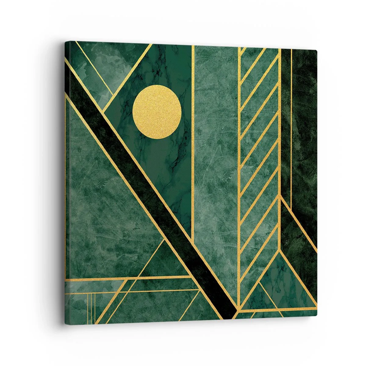 Tablou pe pânză - Dinamica aurului și a azurului - 30x30 cm