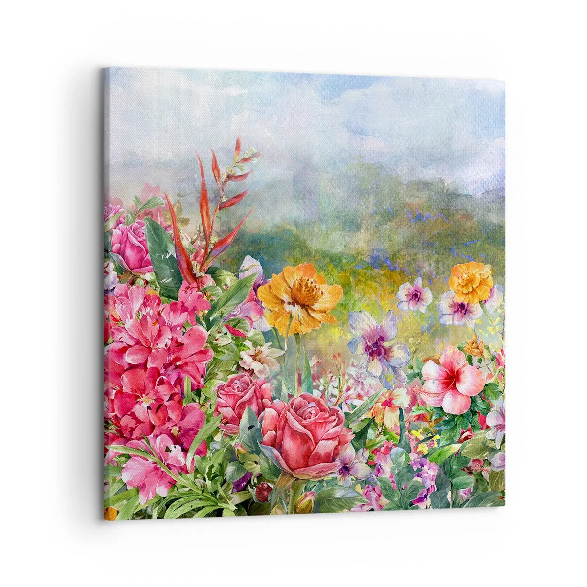 Tablou pe pânză - O grădină înnebunită - 50x50 cm