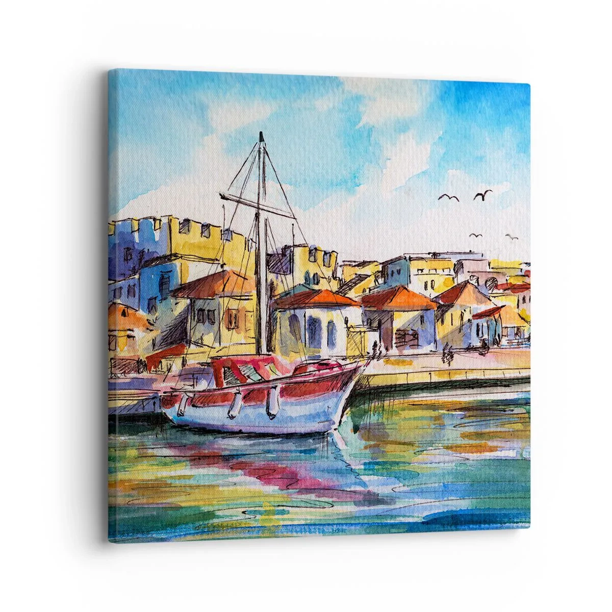 Tablou pe pânză - Curcubeu după-amiază - 30x30 cm