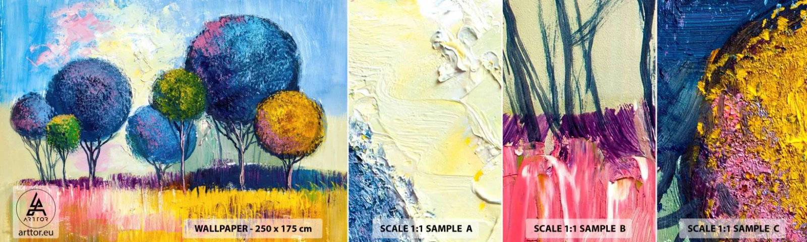 Mostră tapet autocolant Deluxe Sticker - Sfera - forma unui ideal - Abstracția, Peisaj, Grafică - 100x30 cm