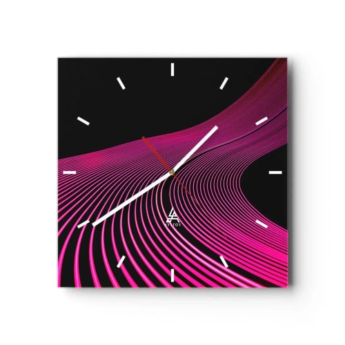 Ceas de perete - Ceas pe sticlă - Bulevardul de lumină - 30x30 cm