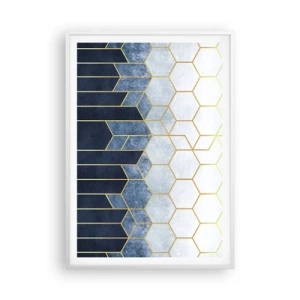 Poster în ramă albă - Compoziție în ritm sincopat - 70x100 cm