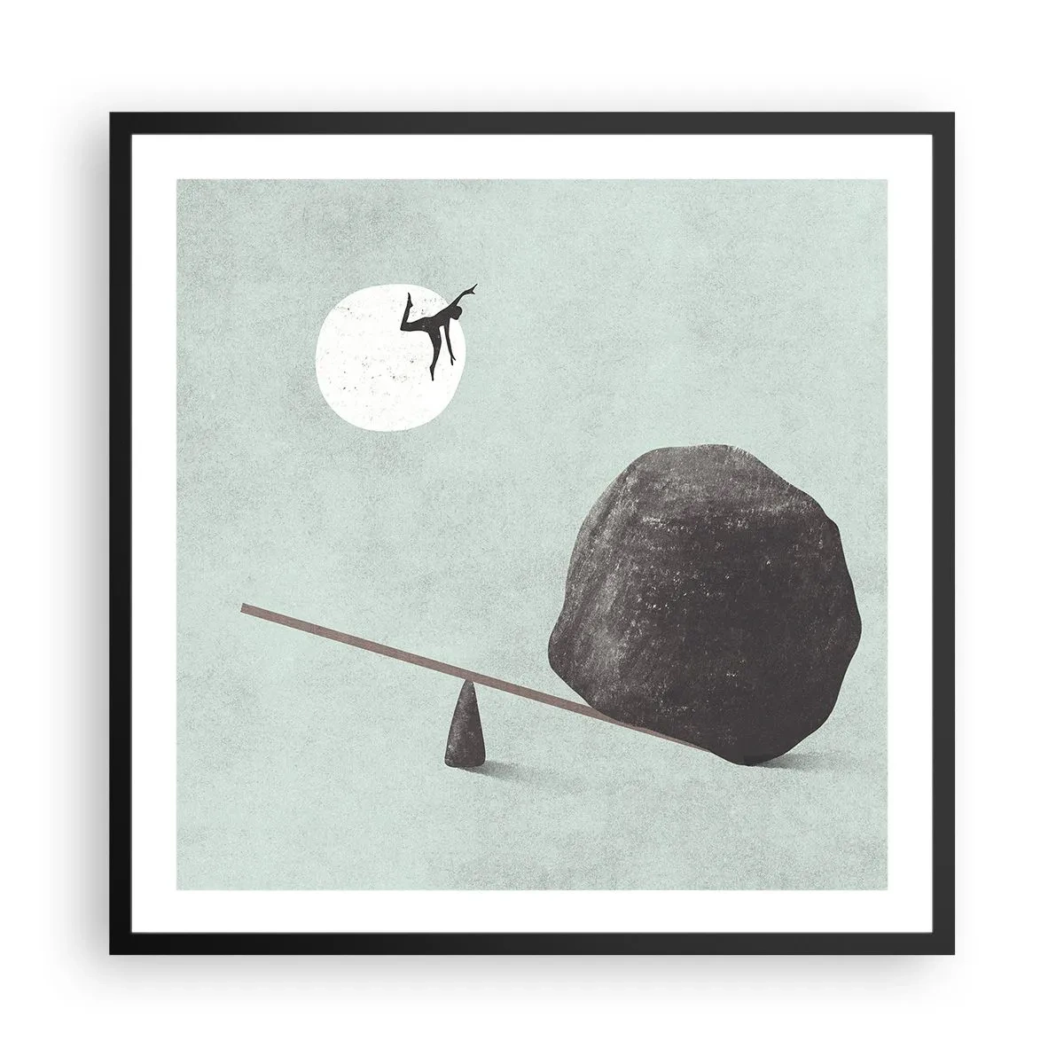 Poster în ramă neagră - Visul îndeplinit - 60x60 cm