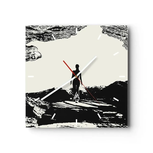 Ceas de perete - Ceas pe sticlă - O nouă înfățișare - 40x40 cm