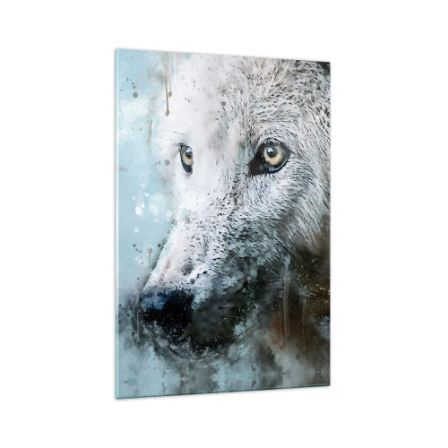 Tablou pe sticlă - Faceți cunoștință cu sufletul lupului - 70x100 cm
